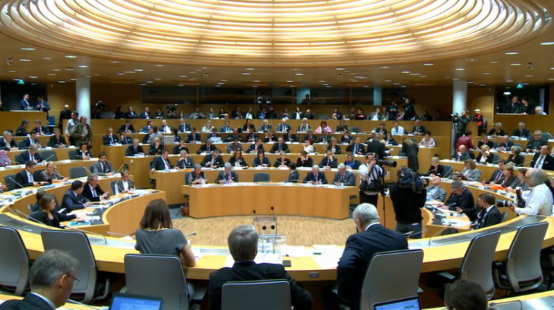 La salle du Conseil régional ACAL, à Strasbourg.