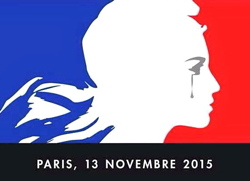 Attentats de Paris, drapeaux en berne à Longchamp