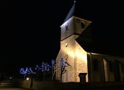 Longchamp-sur-Aujon sous ses illuminations de Noël