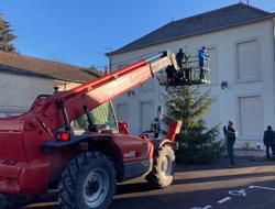 Longchamp-sur-Aujon met en place ses décorations de Noël