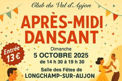 Après-midi dansant à Longchamp-sur-Aujon, dimanche 5 octobre