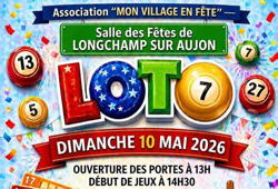 Loto de l&rsquo;association « Mon Village en Fête », dimanche 10 mai 2026